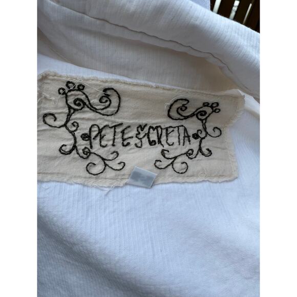 Pete & Greta White Poplin Wrap Shirt Size Small Y2K - Picture 6 of 7